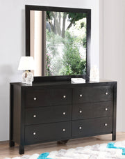 Glory Furniture Burlington Black Dresser and Mirror