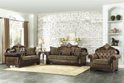 Home Elegance Croydon Brown 3pc Living Room Set
