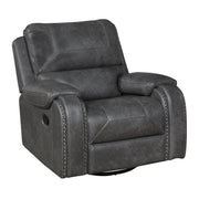 Home Elegance Newnan Brown Swivel Glider Reclining Chair