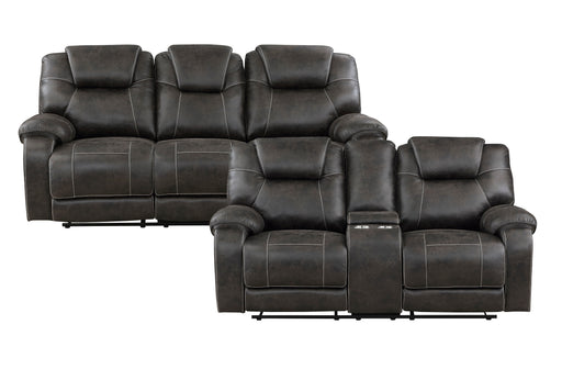 Home Elegance Gainesville Brown 2pc Living Room Set