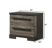 Crown Mark Remington Gray Ebony Night Stand