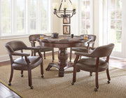 Steve Silver Tournament Cherry Brown 5pc Dining Game Table Set