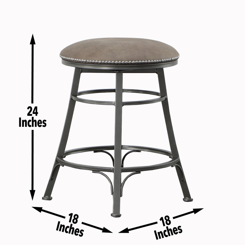 Steve Silver Bali Gray Backless Swivel Counter Stool