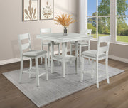 Crown Mark Lester Drift Wood 5pc Counter Height Table Set