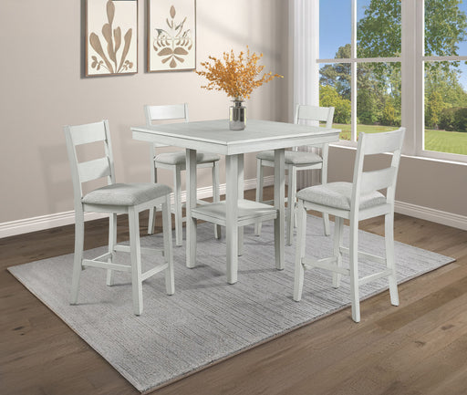 Crown Mark Lester Drift Wood 5pc Counter Height Table Set
