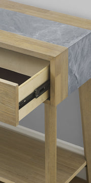 Steve Silver Calgary Natural Sintered Stone Sofa Table