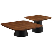 Coaster Furniture Eason Walnut Brown 2pc Coffee Table Set