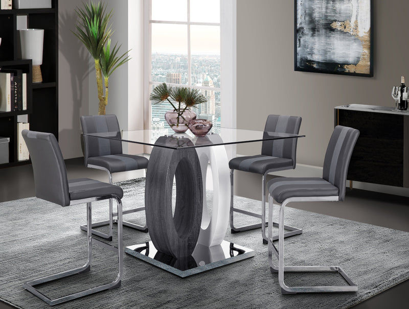 Global Furniture D1628BT-D915BS White 5pc Bar Height Set