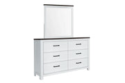 Global Furniture Ozark Grey Wash Dresser and Mirror