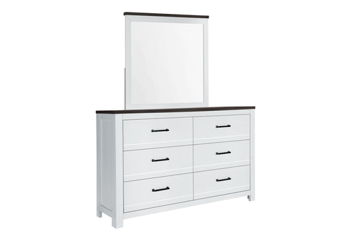 Global Furniture Ozark Grey Wash Dresser and Mirror