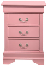 Glory Furniture Louis Phillipe Black 3 Drawers Nightstand