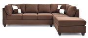 Glory Furniture Malone Chocolate Sectional with Ottoman