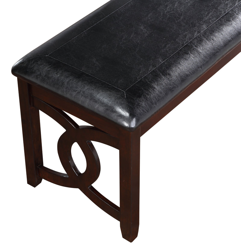 New Classic Furniture Gia Brown PU 46 Inch Dining Bench