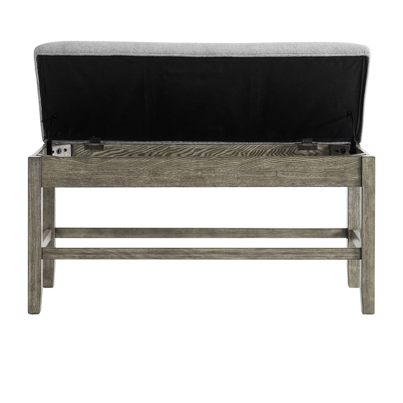Steve Silver Grayson Ash Gray Storage Counter Bench