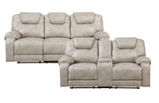 Home Elegance Gainesville Beige 2pc Living Room Set
