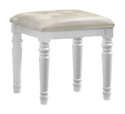 New Classic Furniture Valentino White Vanity Table Stool