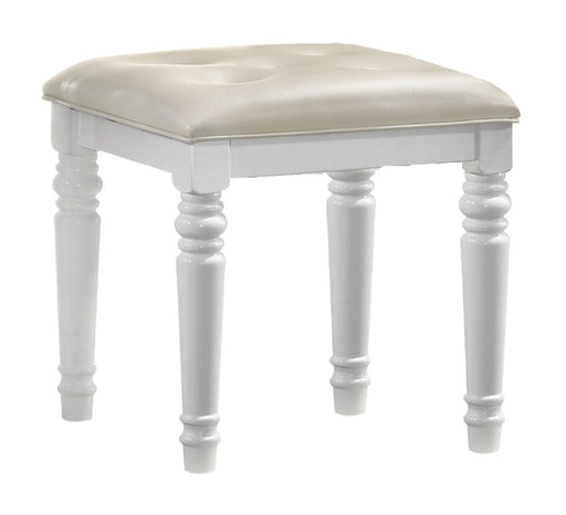 New Classic Furniture Valentino White Vanity Table Stool