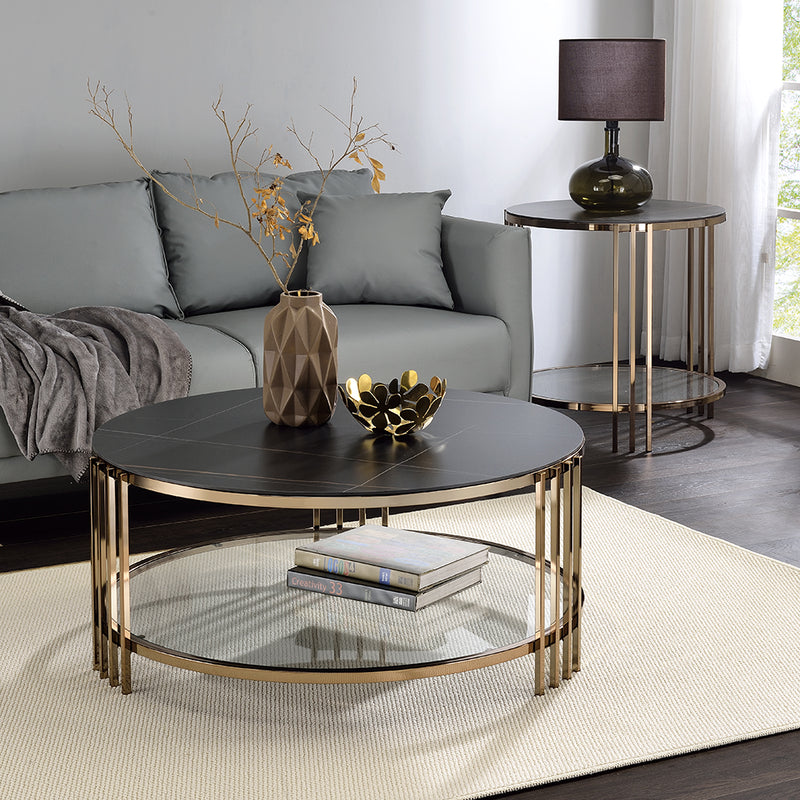 Acme Furniture Abisha Champagne End Table
