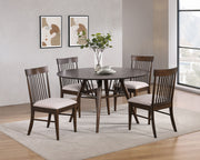 Coaster Furniture Everton Dark Walnut Brown 5pc Dining Room Set