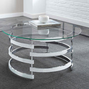 Steve Silver Tayside Chrome 3pc Coffee Table Set