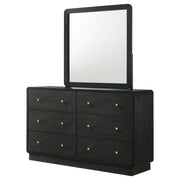 Coaster Furniture Cavelle Black 6 Drawer Dresser and Mirror