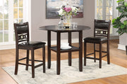New Classic Furniture Gia Brown PU 42 Inch 3pc Counter Height Set