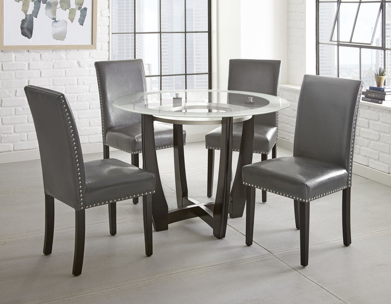 Steve Silver Verano Silver Black 5pc Dining Set