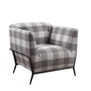 Acme Furniture Niamey II Black Metal Frame Accent Chair