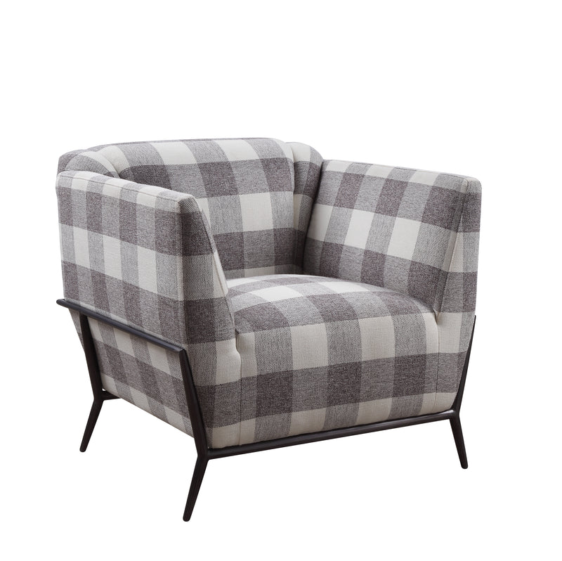 Acme Furniture Niamey II Black Metal Frame Accent Chair