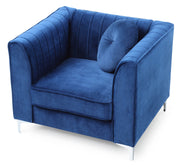 Glory Furniture Delray Navy Blue Velvet Microsuede Chair