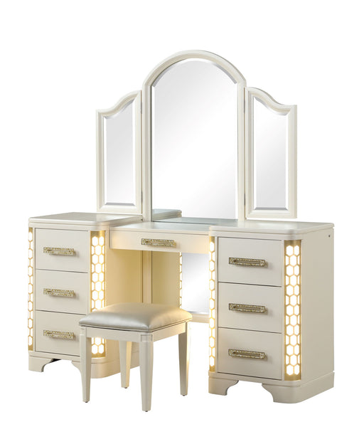 Galaxy Home Jasmine Beige Wood Vanity Set