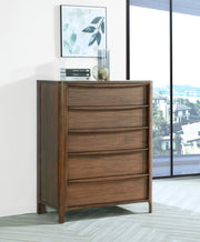 Coaster Furniture Maderia Walnut Brown 5 Drawer Chest