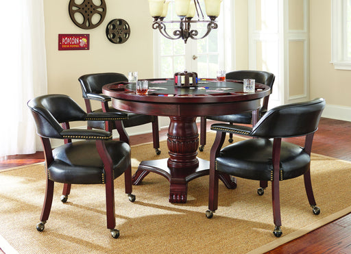 Steve Silver Tournament Cherry Black 5pc Game Dining Set