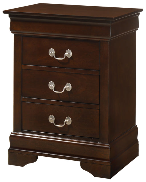Glory Furniture Louis Phillipe Cappuccino 3 Drawers Nightstand