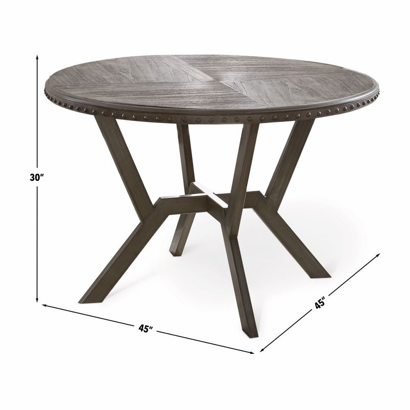 Steve Silver Alamo Gray Round Dining Table