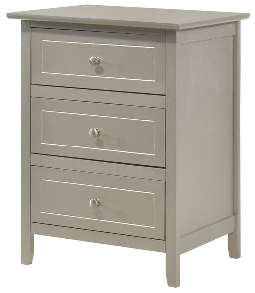 Glory Furniture Daniel Silver Champagne 3 Drawers Nightstand