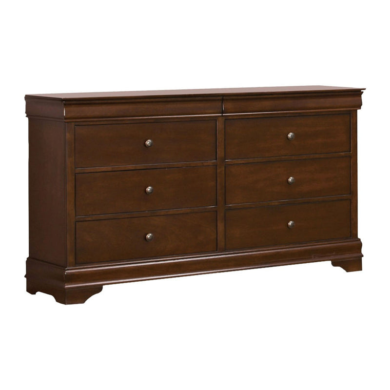 Home Elegance Abbeville Cherry Dresser and Mirror