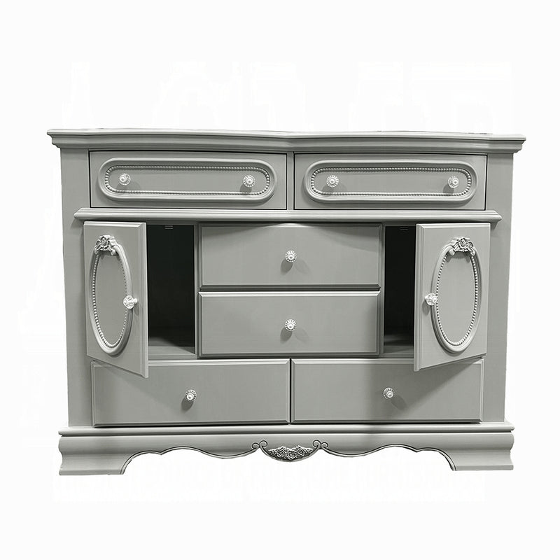 Acme Furniture Flora Gray Dresser and Mirror