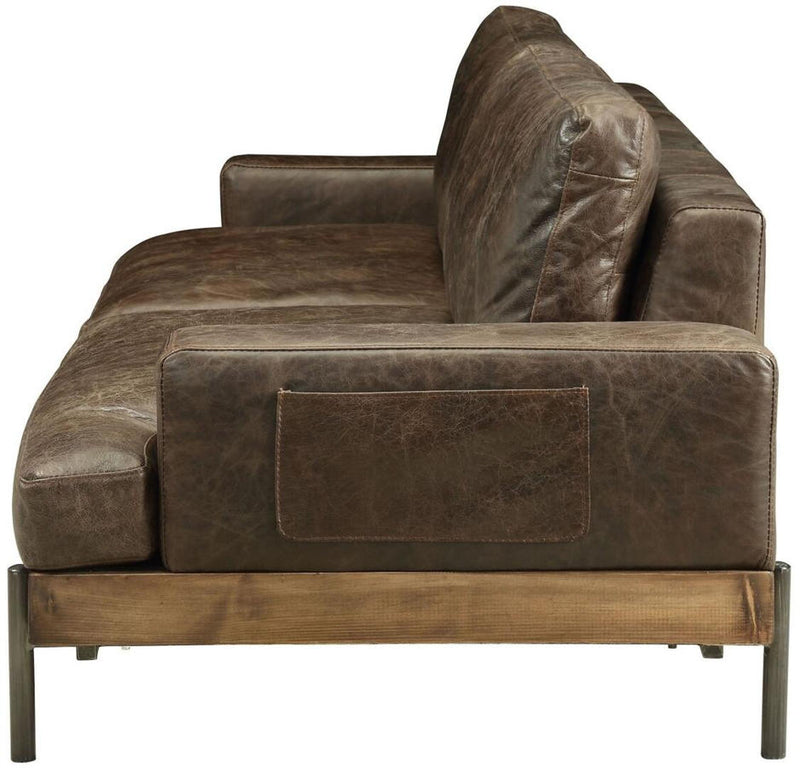 Acme Furniture Silchester Distress Chocolate Oak 2pc Living Room Set