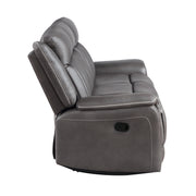 New Classic Furniture Enzo Gray Sofa with Dual Recliner