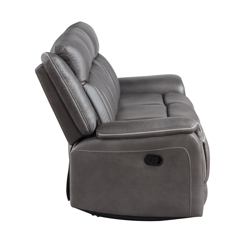 New Classic Furniture Enzo Gray Sofa with Dual Recliner