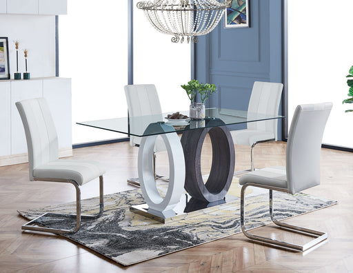 Global Furniture D1628DT-D915DC White 5pc Dining Room Set