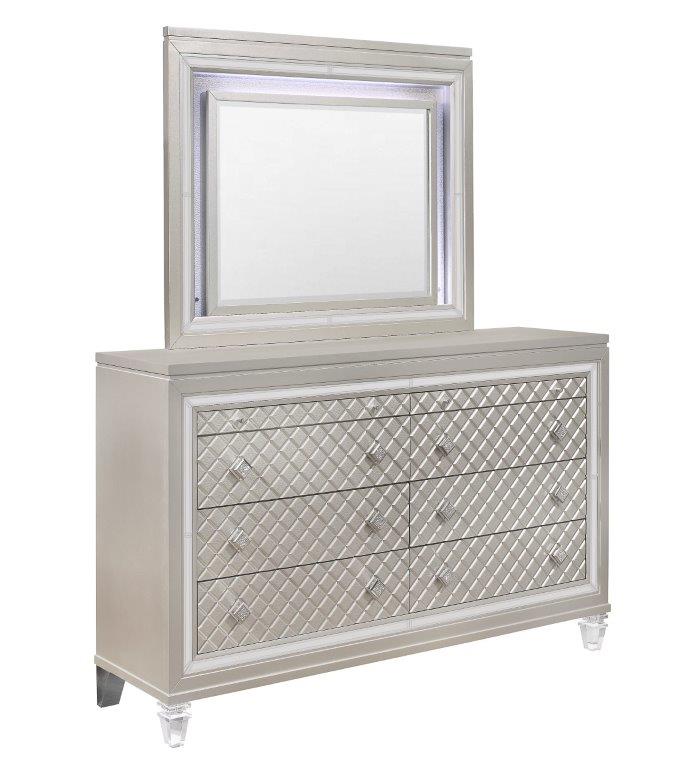 Global Furniture Paris Champagne Mirror with LED Light