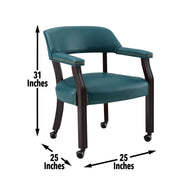 Steve Silver Tournament Brown Arm Chair with Casters