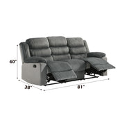 Acme Furniture Lesley Gray Motion Sofa