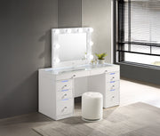 Crown Mark Luxo White Vanity SET with LED