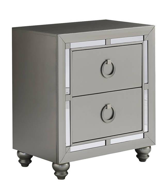 Global Furniture Riley Silver Night Stand