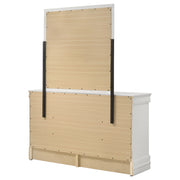 Coaster Furniture Louis Philippe White Dresser and Mirror