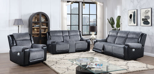 Global Furniture U5914 Black Grey 3pc Living Room Set