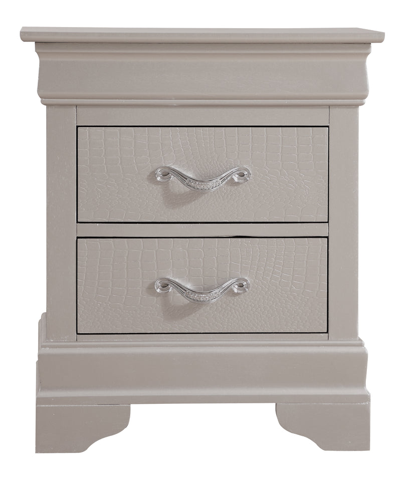 Glory Furniture Lorana Silver Champagne Nightstand